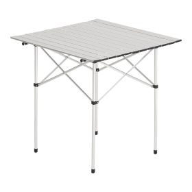 Folding Camping Table, Portable Roll Up Side Tables, Small Lightweight Aluminum Beach Table, Compact with Carry Bag, for Outdoor Cooking, Tailgat